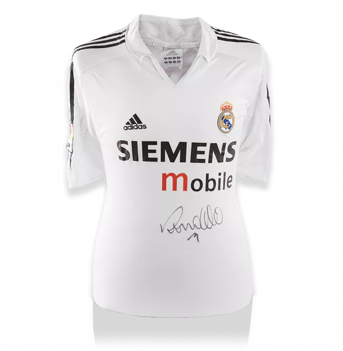 icons Ronaldo Front Signed Real Madrid 2004-05 Home Shirt