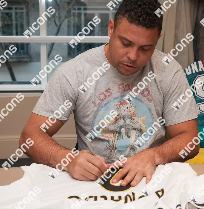 Icons Ronaldo & Roberto Carlos Signed 2004-05 Real Madrid Home Shirt Master Frame