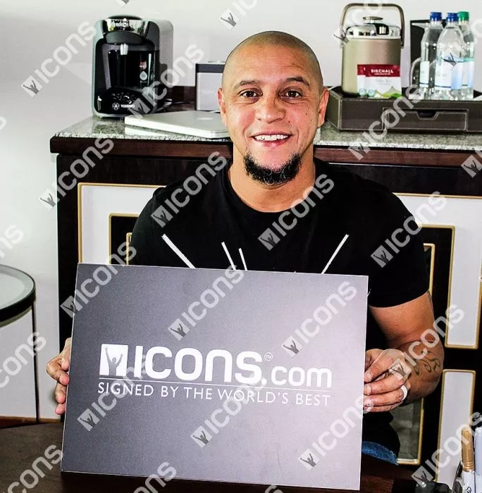 Icons Ronaldo & Roberto Carlos Signed 2004-05 Real Madrid Home Shirt Master Frame