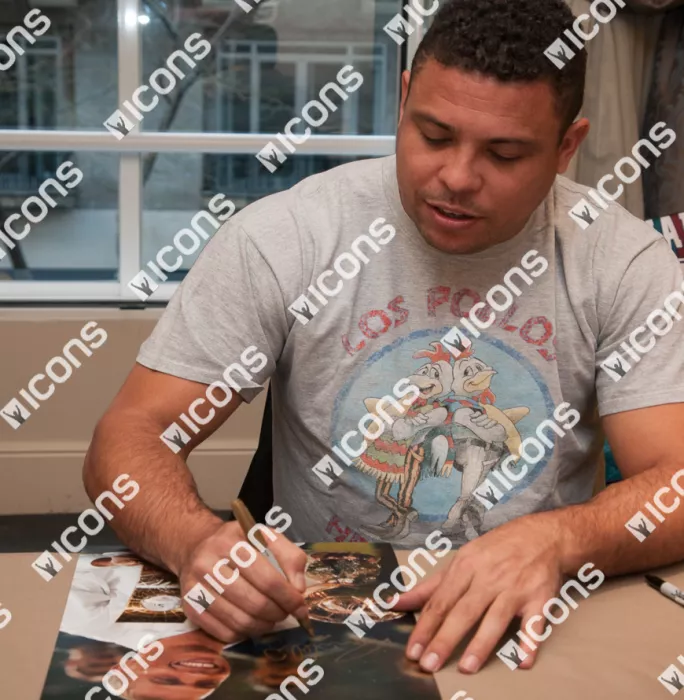 Icons Ronaldo Signed And Framed Real Madrid Photo: 2002 Ballon D'Or Winner