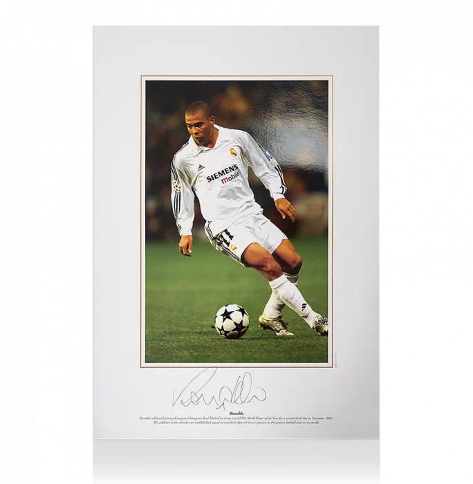 icons Ronaldo Signed Real Madrid Photo: Los Blancos Legend