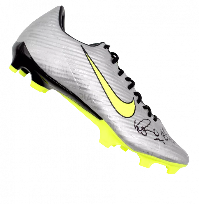 Icons Ronaldo Signed Silver Nike Mercurial Boot In Bubble Frame: Option 1