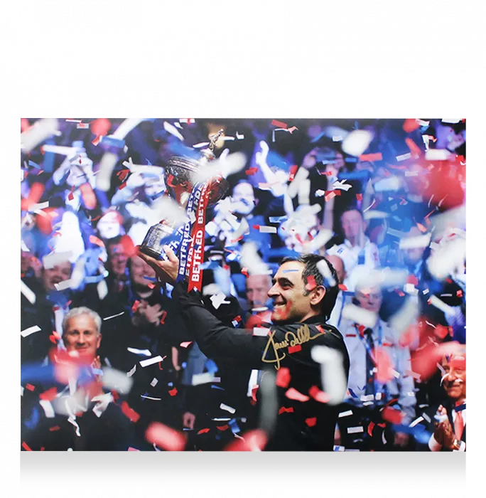 Icons Ronnie O'Sullivan Signed Photo In Premium Photo Frame: Trophy Lift