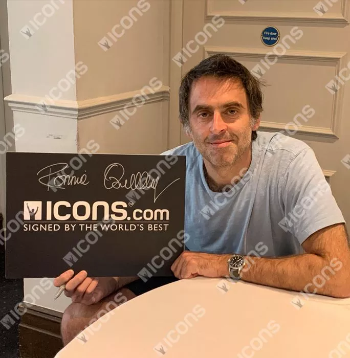 Icons Ronnie O'Sullivan Signed World Championship Winner Photo In Black Wooden Frame