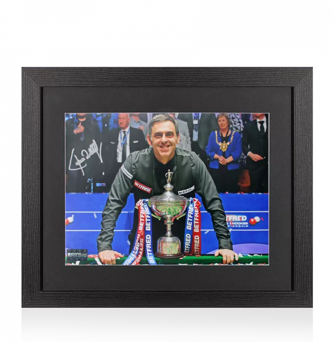 Icons Ronnie O'Sullivan Signed World Championship Winner Photo In Black Wooden Frame