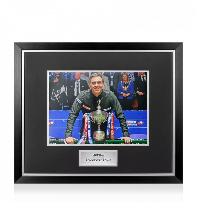 icons Ronnie O'Sullivan Signed World Championship Winner Photo In Premium Photo Frame