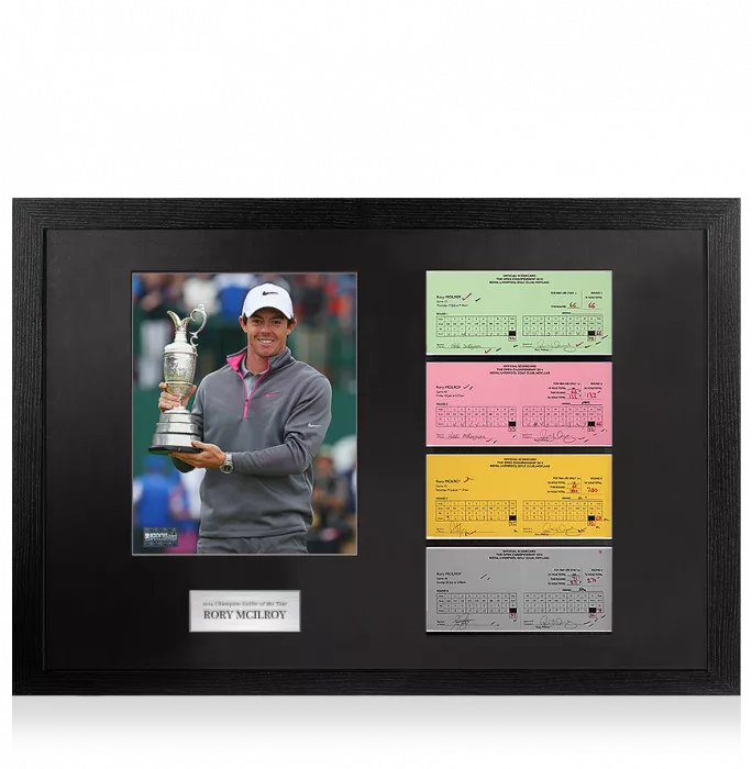 icons Rory McIlroy 2014 Hoylake Open Scorecards In Champion Golfer Of The Year Frame