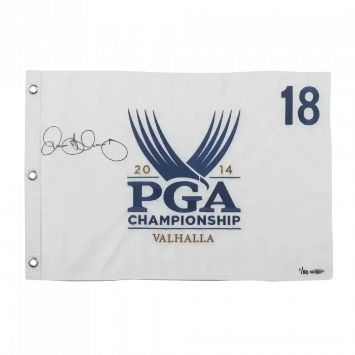 icons Rory McIlroy Signed 2014 Embroidered PGA Championship Pin Flag