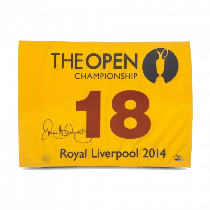 Icons Rory McIlroy Signed 2014 Open Championship Pin Flag