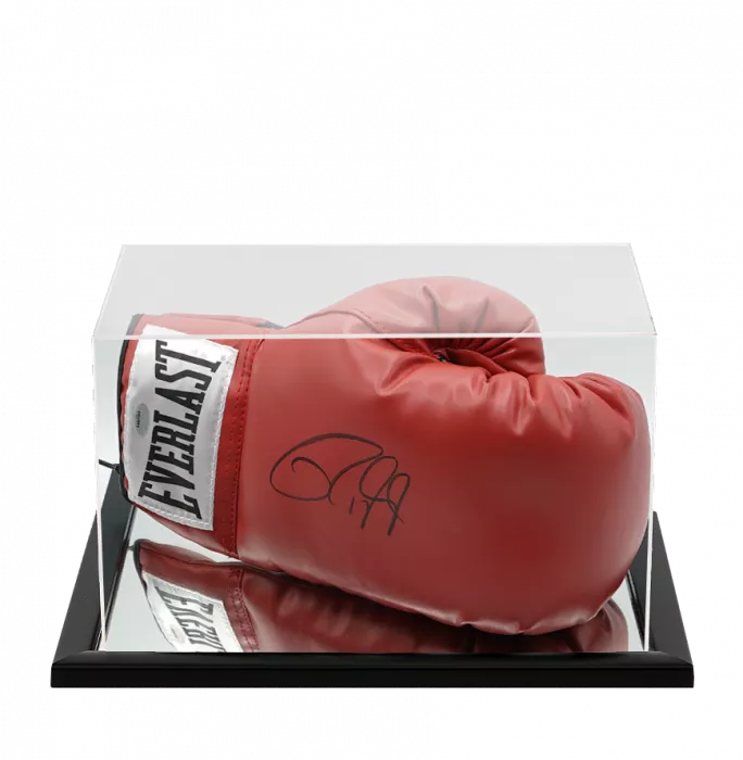 Icons Roy Jones Jr Signed Everlast Red Boxing Glove In Acrylic Case