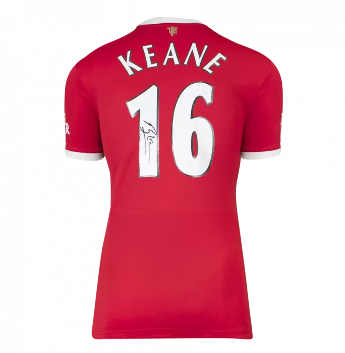 Icons Roy Keane Back Signed Manchester United 2021-22 Home Shirt