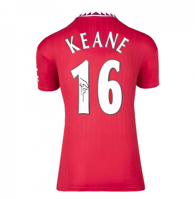 Icons Roy Keane Back Signed Manchester United 2022-23 Home Shirt In Hero Frame: Option 1