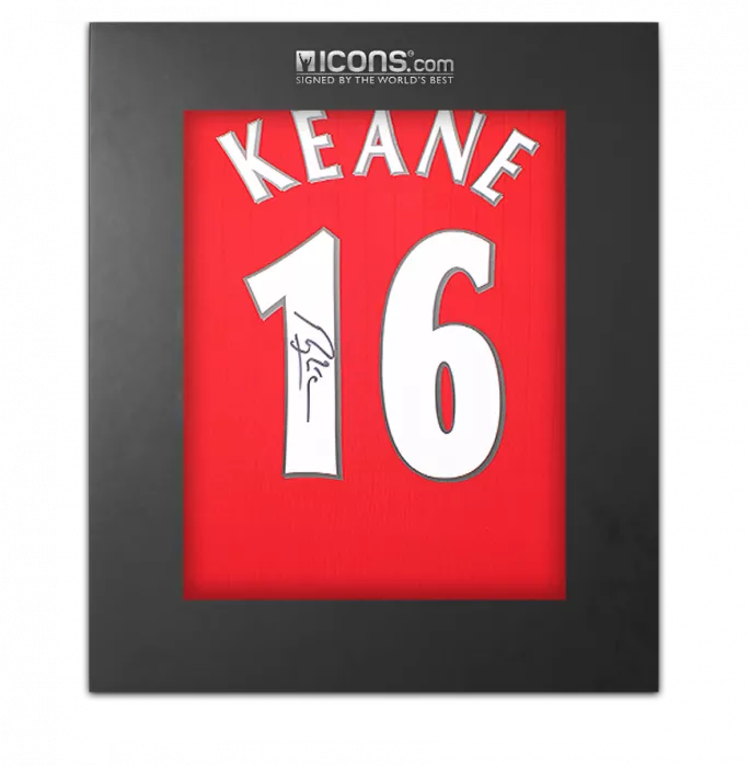 icons Roy Keane Back Signed Manchester United 2022-23 Home Shirt In Deluxe Packaging