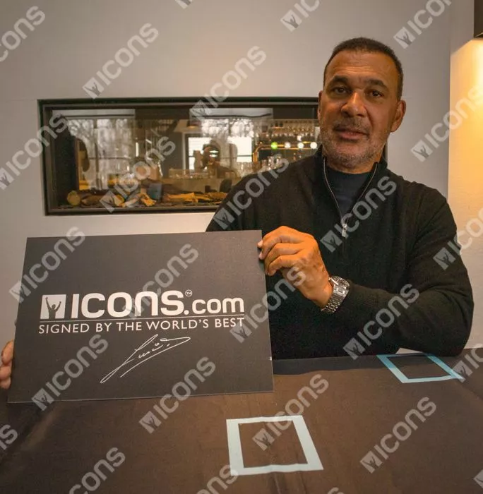 Icons Ruud Gullit Back Signed Chelsea 1998 ECWC Shirt In Deluxe Packaging