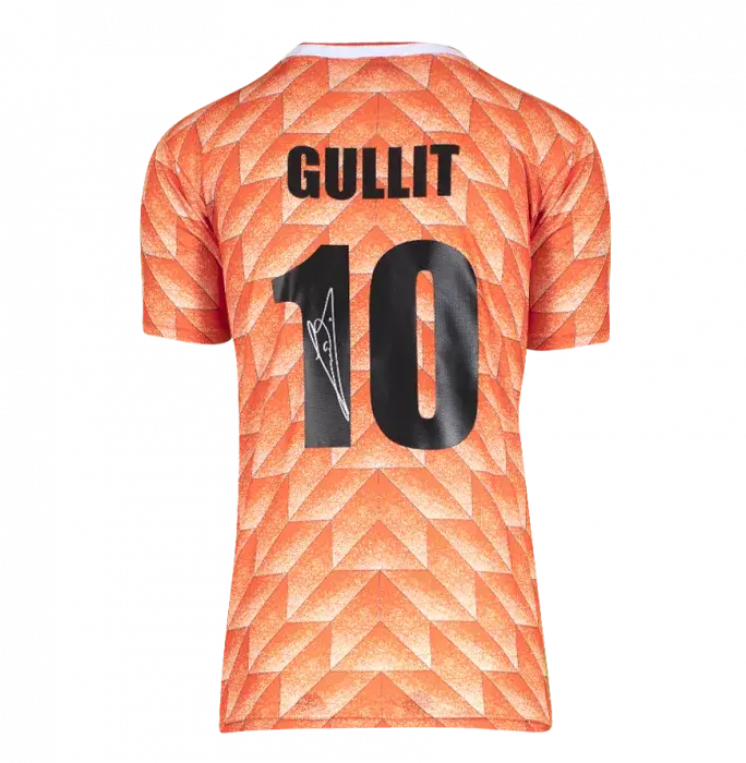 Icons Ruud Gullit Back Signed Netherland 1988 Home Shirt In Classic Frame