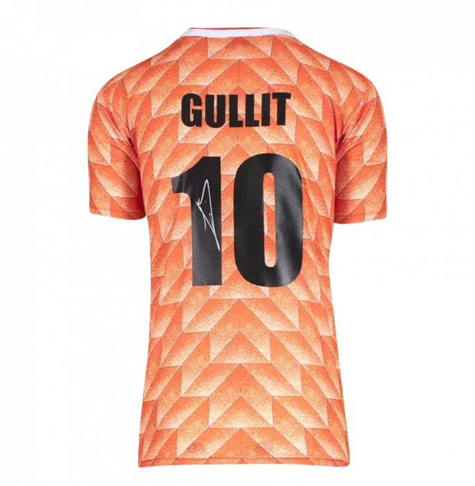 Icons Ruud Gullit Back Signed Netherlands 1988 Home Shirt In Classic Frame