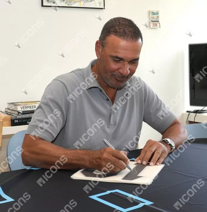 Icons Ruud Gullit Back Signed Netherlands 1988 Home Shirt In Hero Frame: Option 1