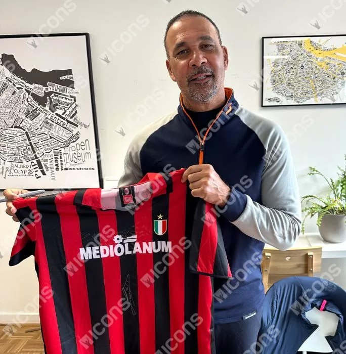 Icons Ruud Gullit Official Ballon D'Or™ Signed And Hero Framed AC Milan 1988 Home Shirt: 1987 Winner Edition