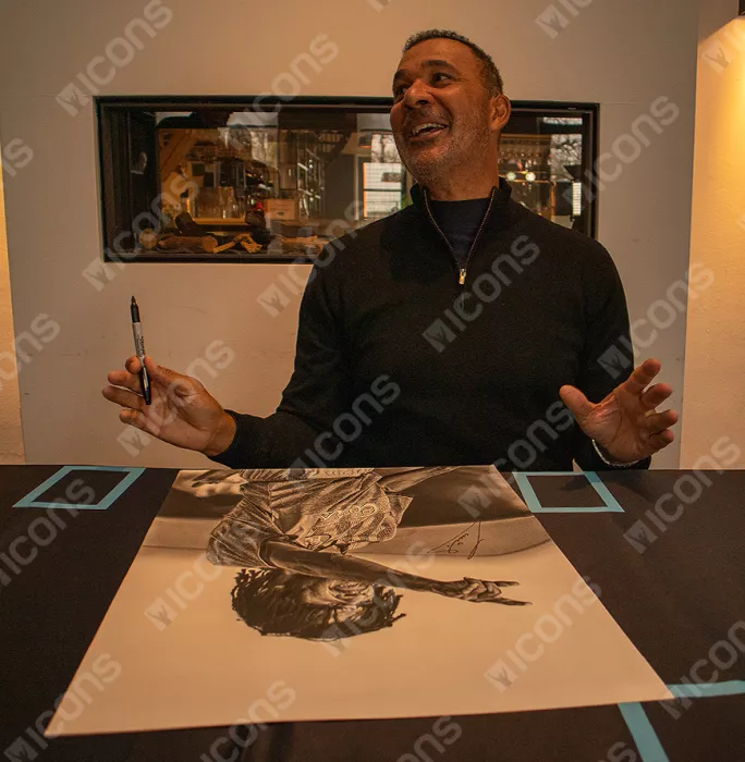 Icons Ruud Gullit Official Chelsea FC Signed And Framed Original Tribute Artwork: Blues Icon