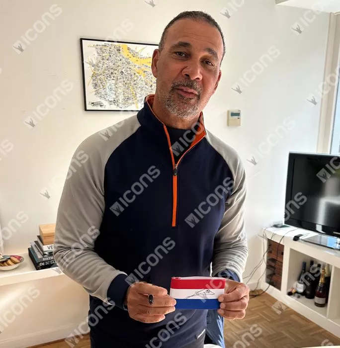 Icons Ruud Gullit Signed And Framed Netherlands Captain's Armband