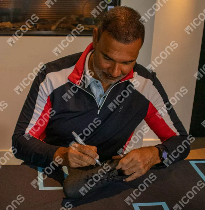 Icons Ruud Gullit Signed Black Adidas Blackout Boot