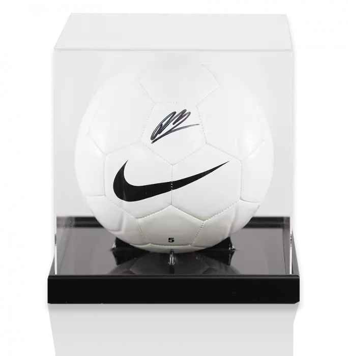 Icons Ryan Bertrand Official England Signed Nike Football In Acrylic Case