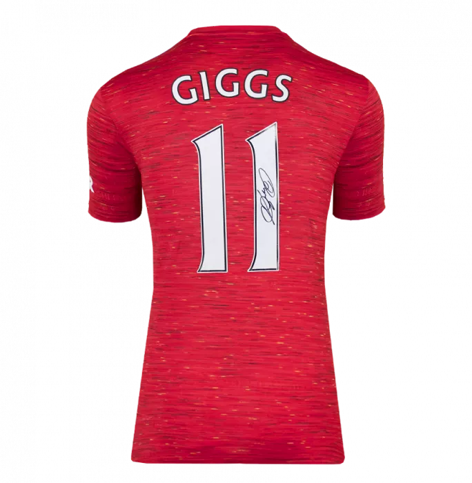 Icons Ryan Giggs Back Signed Manchester United 2020-21 Home Shirt In Deluxe Packaging