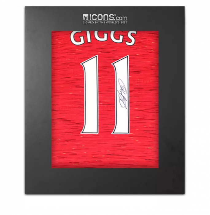 icons Ryan Giggs Back Signed Manchester United 2020-21 Home Shirt In Deluxe Packaging