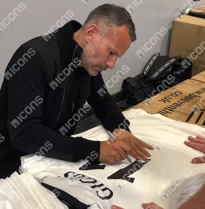 Icons Ryan Giggs Back Signed Modern Manchester United Away Shirt