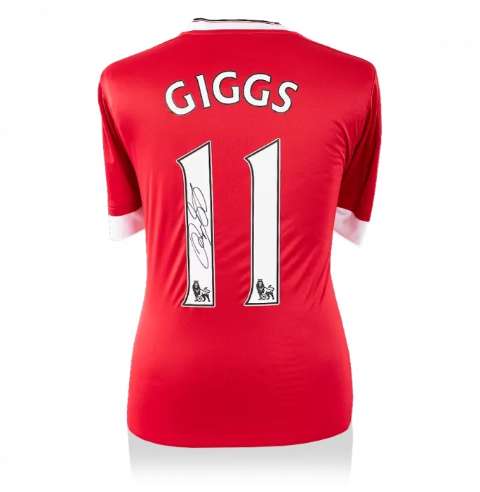 Icons Ryan Giggs Back Signed Modern Manchester United Home Shirt