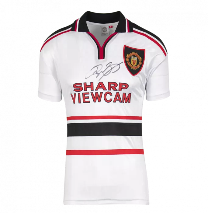 Icons Ryan Giggs Front Signed Manchester United 1999-00 Away Shirt In Deluxe Packaging