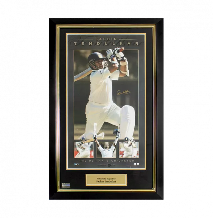 Icons Sachin Tendulkar Signed And Framed India Photo: The Ultimate Cricketer