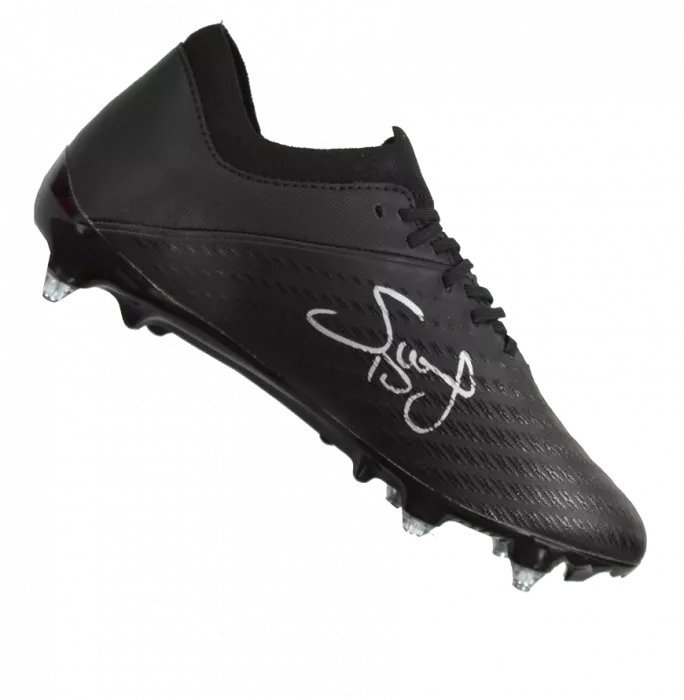 Icons Sadio Mane Signed New Balance Furon Black Boot In Acrylic Case