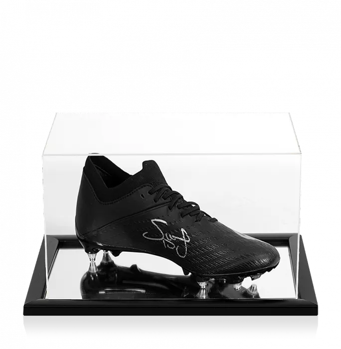 Icons Sadio Mane Signed New Balance Furon Black Boot In Acrylic Case