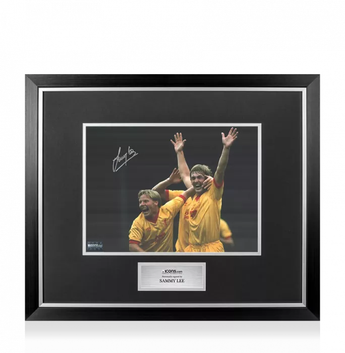 icons Sammy Lee Signed Liverpool Photo In Premium Photo Frame