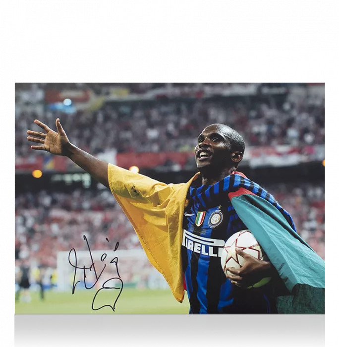 icons Samuel Eto’o Signed Internazionale Photo: 2010 UEFA Champions League Winner