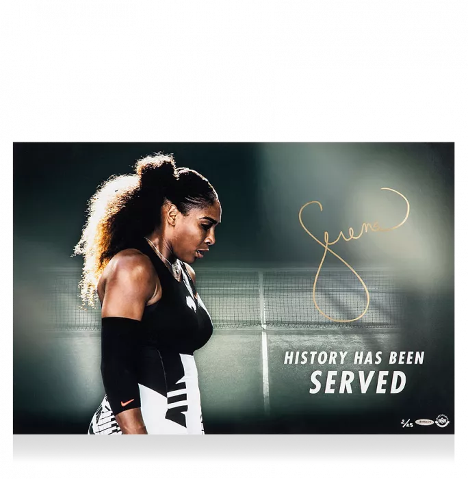Icons Serena Williams Signed Artwork: History Has Been Served