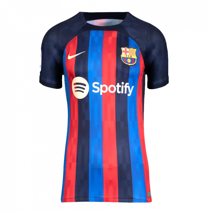 Icons Sergio Busquets Back Signed FC Barcelona 2022-23 Home Shirt - "Mes Que Un Club" Inscription In Hero Frame: Option 1