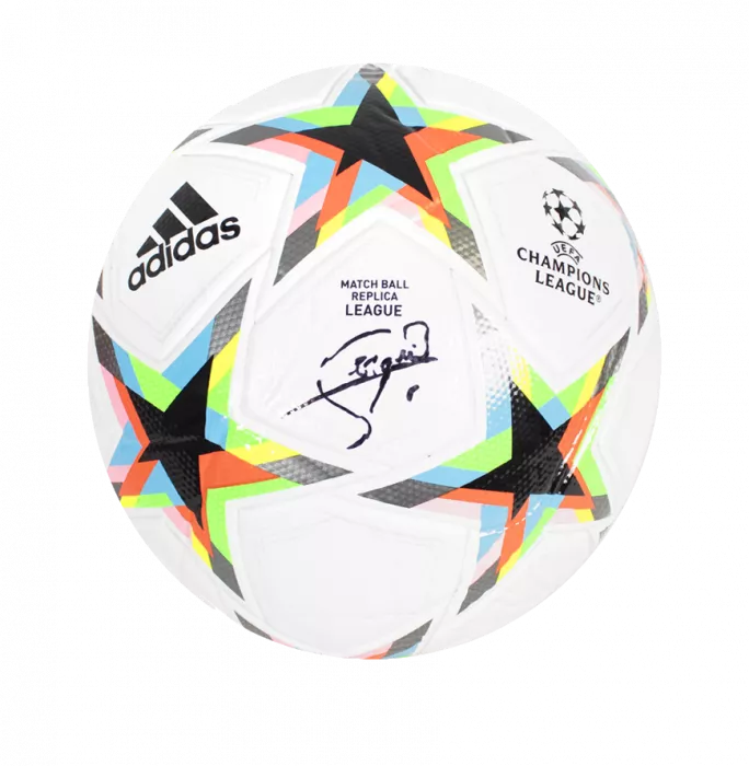 Icons Sergio Busquets Official UEFA Champions League Signed Football In Acrylic Case