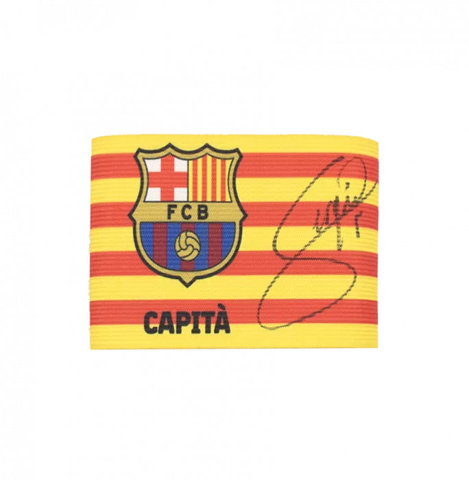 Icons Sergio Busquets Signed And Framed FC Barcelona Branded Captain's Armband