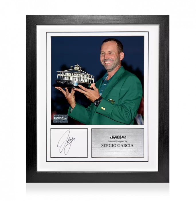 Icons Sergio Garcia Signed Card And Photo Frame – Option 1