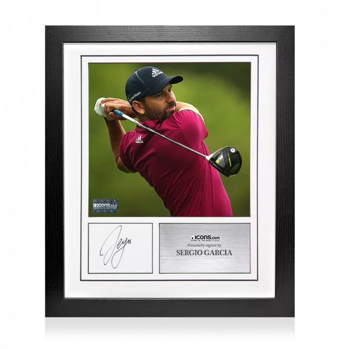 Icons Sergio Garcia Signed Card And Photo Frame – Option 2