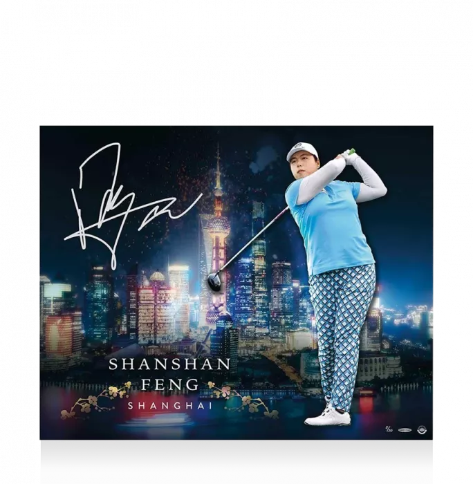 icons Shanshan Feng Signed Photo: Shanghai City Skyline
