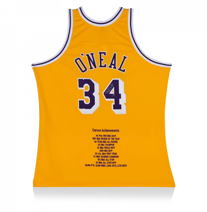 icons Shaquille O'Neal Signed Los Angeles Lakers 1996-97 Home Jersey: Career Achievements Special Edition