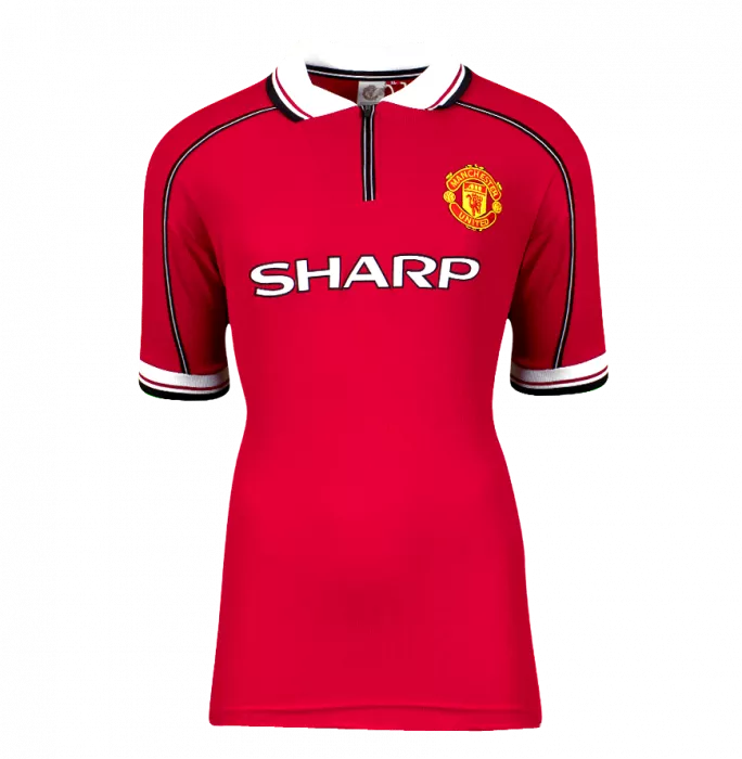 Icons Sir Alex Ferguson Back Signed Manchester United 1999 Home Shirt: Titles 13 In Hero Frame: Option 1