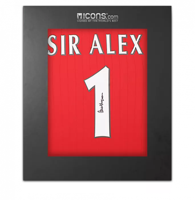 icons Sir Alex Ferguson Ferguson Back Signed Manchester United 2022-23 Home Shirt In Deluxe Packaging