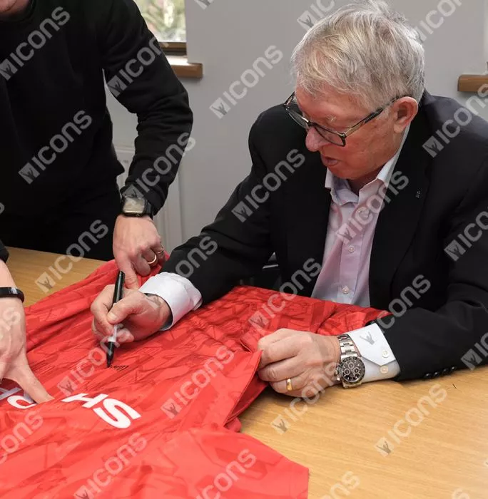 Icons Sir Alex Ferguson Front Signed Manchester United 1994 Home Shirt In Classic Frame