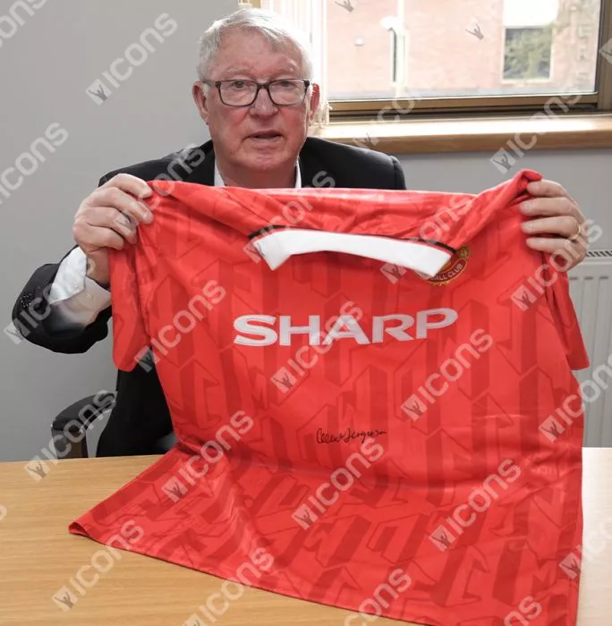 Icons Sir Alex Ferguson Front Signed Manchester United 1994 Home Shirt In Classic Frame