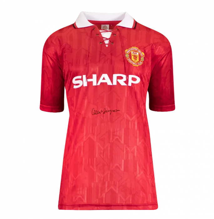 Icons Sir Alex Ferguson Front Signed Manchester United 1994 Home Shirt In Deluxe Packaging
