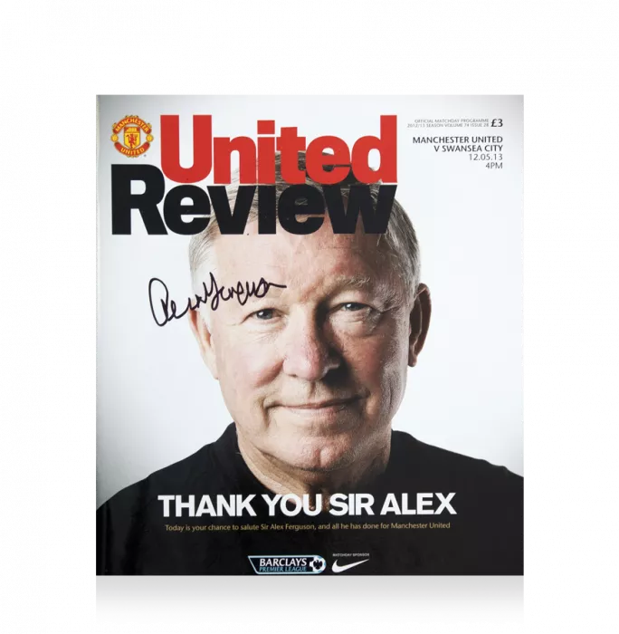 Icons Sir Alex Ferguson Signed And Framed Programme: Manchester United Last Game